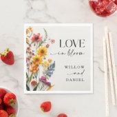 Pressed Blume Wildblume Boho Wedding Serviette (Beispiel)