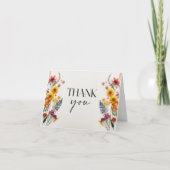 Pressed Blume Wildblume Brautparty Vielen Dank Dankeskarte (Vorderseite)