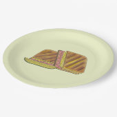 Pressed Cuban Sandwich Ham Cheese Salami PIckle Pappteller (Schrägansicht)