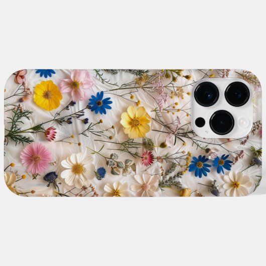 Pressed Daisy Blume Real Floral Botanical Case-Mate iPhone Hülle (Rückseite (Horizontal))