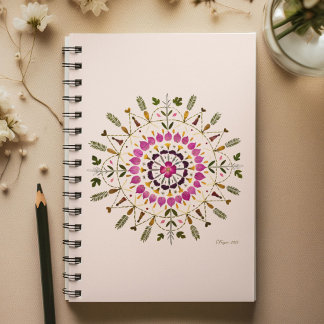 Pressed Flower Art von S. Frigui nach dem Original Notizblock