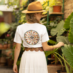Pressed Flower Mandala l Herbstliche botanische Fl T-Shirt