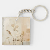 Pressed Flowers and Grass Schlüsselanhänger (Rückseite)