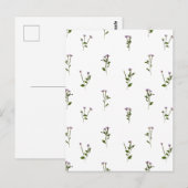 PRESSED FLOWERS - Chickweed Willowherb - Open Postkarte (Vorne/Hinten)