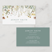 Pressed Flowers Visitenkarte (Vorne/Hinten)