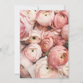 Pressed Gold Leaf Wildblumen Hochzeitsrahmen Einladung (Rückseite)