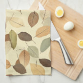 Pressed Leaf Harmony – Vintage Botanical (10) Geschirrtuch (Viertel Falte)