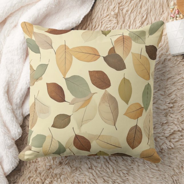 Pressed Leaf Harmony – Vintage Botanical (10) Kissen (Decke)