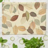 Pressed Leaf Harmony – Vintage Botanik (10) Geschirrtuch (Gefaltet)