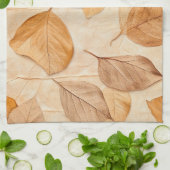 Pressed Leaf Harmony – Vintage Botanik (2) Geschirrtuch (Gefaltet)