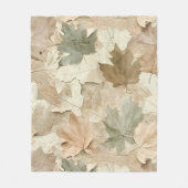 Pressed Leaf Harmony – Vintage Botanik (4) Fleecedecke (Vorderseite)