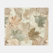 Pressed Leaf Harmony – Vintage Botanik (4) Fleecedecke (Vorderseite (Horizontal))