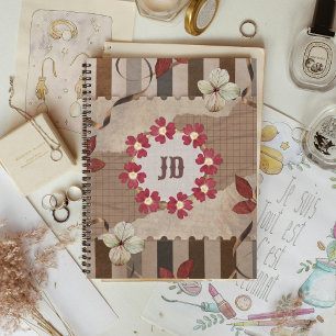 Pressed Magenta Primrose Scrapbook Notizblock