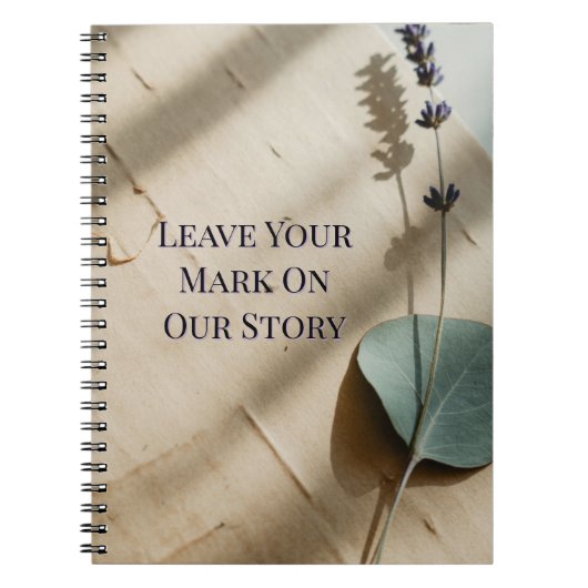 Pressed Rose Keepsake Guest Book | Heirloom Floral Notizblock (Vorderseite)