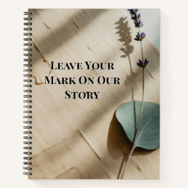 Pressed Rose Keepsake Guest Book | Heirloom Floral Notizblock