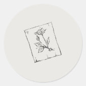 Pressed Rose- Regency Correspondence Runder Aufkleber (Vorderseite)