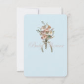 Pressed Wildblume Baby in Bloom Boho Babydusche Dankeskarte (Rückseite)