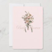 Pressed Wildblume Baby in Bloom Boho Babydusche Einladung (Rückseite)