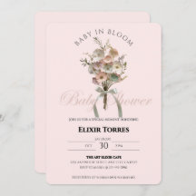 Pressed Wildblume Baby in Bloom Boho Babydusche