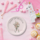 Pressed Wildblume Baby in Bloom Boho Babydusche Pappteller (Party)