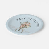 Pressed Wildblume Baby in Bloom Boho Babydusche Pappteller (Schrägansicht)