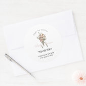 Pressed Wildblume Baby in Bloom Boho Babydusche Runder Aufkleber (Umschlag)