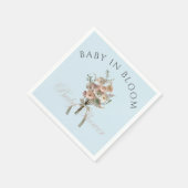 Pressed Wildblume Baby in Bloom Boho Babydusche Serviette (Ecke)