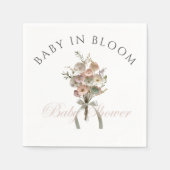 Pressed Wildblume Baby in Bloom Boho Babydusche Serviette (Vorderseite)
