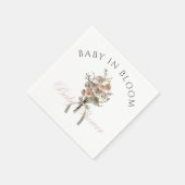 Pressed Wildblume Baby in Bloom Boho Babydusche Serviette (Ecke)