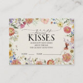 Pressed Wildblume Brautparty Kisses Spiel Begleitkarte (Vorderseite)