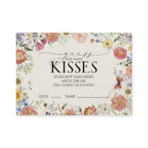 Pressed Wildblume Brautparty Kisses Spiel