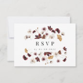 Pressed Wildblume Wedding RSVP Card (Vorderseite)