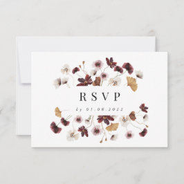 Pressed Wildblume Wedding RSVP Card