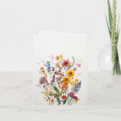 Pressed Wildblumen Babydusche Danke Karte (Rückseite)