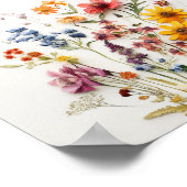 Pressed Wildblumen Kinderduschfavoriten Schild (Ecke)