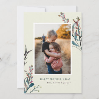 Pressed Wildblumen Muttertagskarte Einladung