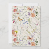 Pressed Wildflower Love In Bloom Bridal Shower Einladung (Rückseite)