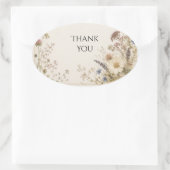 Pressed Wildflower Wiese Hochzeit Aufkleber (Tasche)
