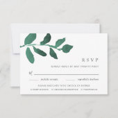 Pressen der RSVP-Karte für botanische Mahlzeiten | RSVP Karte (Vorderseite)