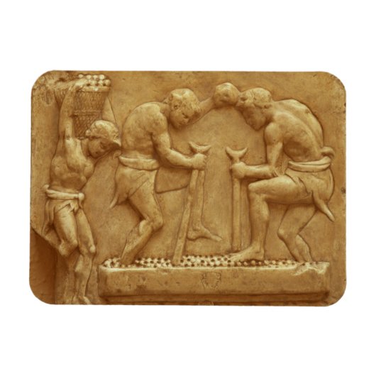 Pressen der Trauben (Marmor) Magnet (Horizontal)