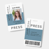 Pressereferentin ID Massen-Media-Mitarbeiter dumm Ausweis (Vorder- & Rückseite)
