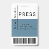 Pressereferentin ID Massen-Media-Mitarbeiter dumm Ausweis (Rückseite)