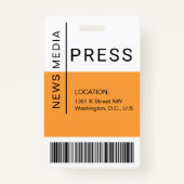 Pressereferentin ID Massenmedien Mitarbeiter Foto Ausweis (Rückseite)