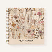 Pressierte Blume CottargetCore-Wildblumen Botanisc Notizblock (Vorderseite)
