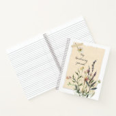 Pressierte Blume Gartenzeitung Notizblock (Innenseite)