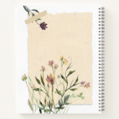 Pressierte Blume Gartenzeitung Notizblock (Rückseite)