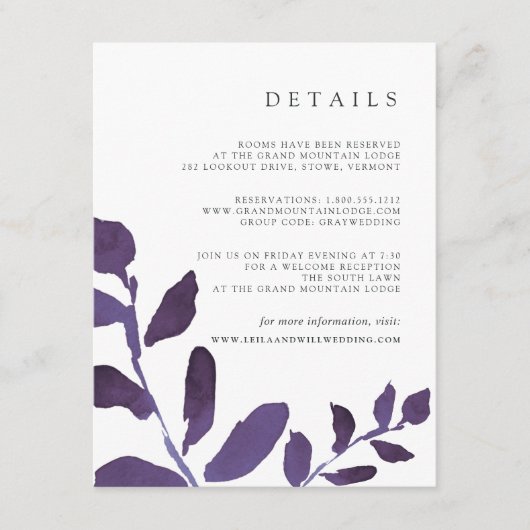 Pressierte botanische Gästebarte Begleitkarte (Vorderseite)