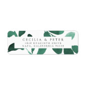 Pressierte botanische Rücksendeadresse | Smarald (Vorne)