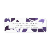 Pressierte botanische Rücksendeadresse | Violett (Vorne)