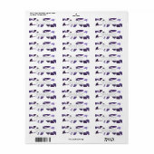 Pressierte botanische Rücksendeadresse | Violett (Vorne)